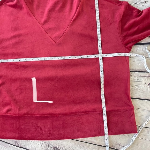 NWT RBX Red Velvet Velour Long Sleeve Mock Neck Active Jacket Sweater - Picture 10 of 10